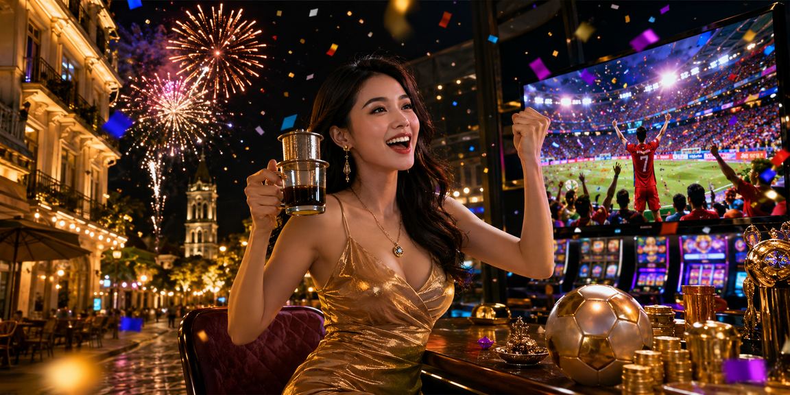 Người dùng chơi slot game trong quán cà phê tại Hà Nội trên điện thoại di động